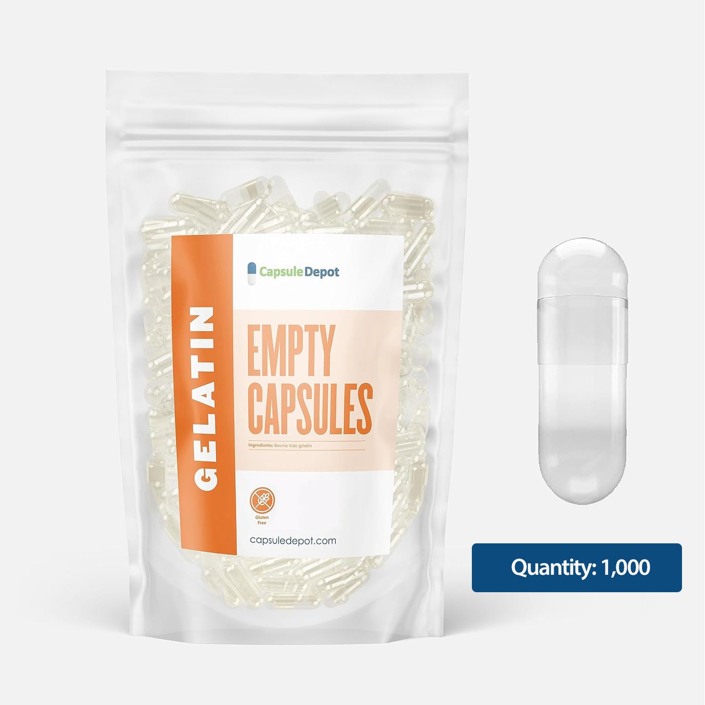 Capsule Depot - Size 00 Empty Gelatin Capsules - Empty Pill Capsules
