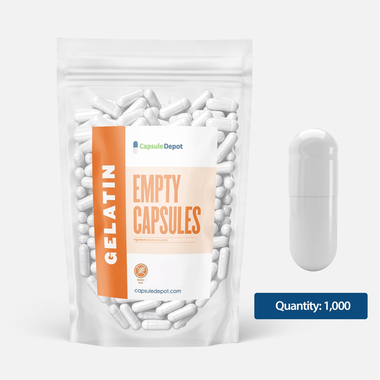 Capsule Depot - Size 00 Empty Gelatin Capsules - Empty Pill Capsules