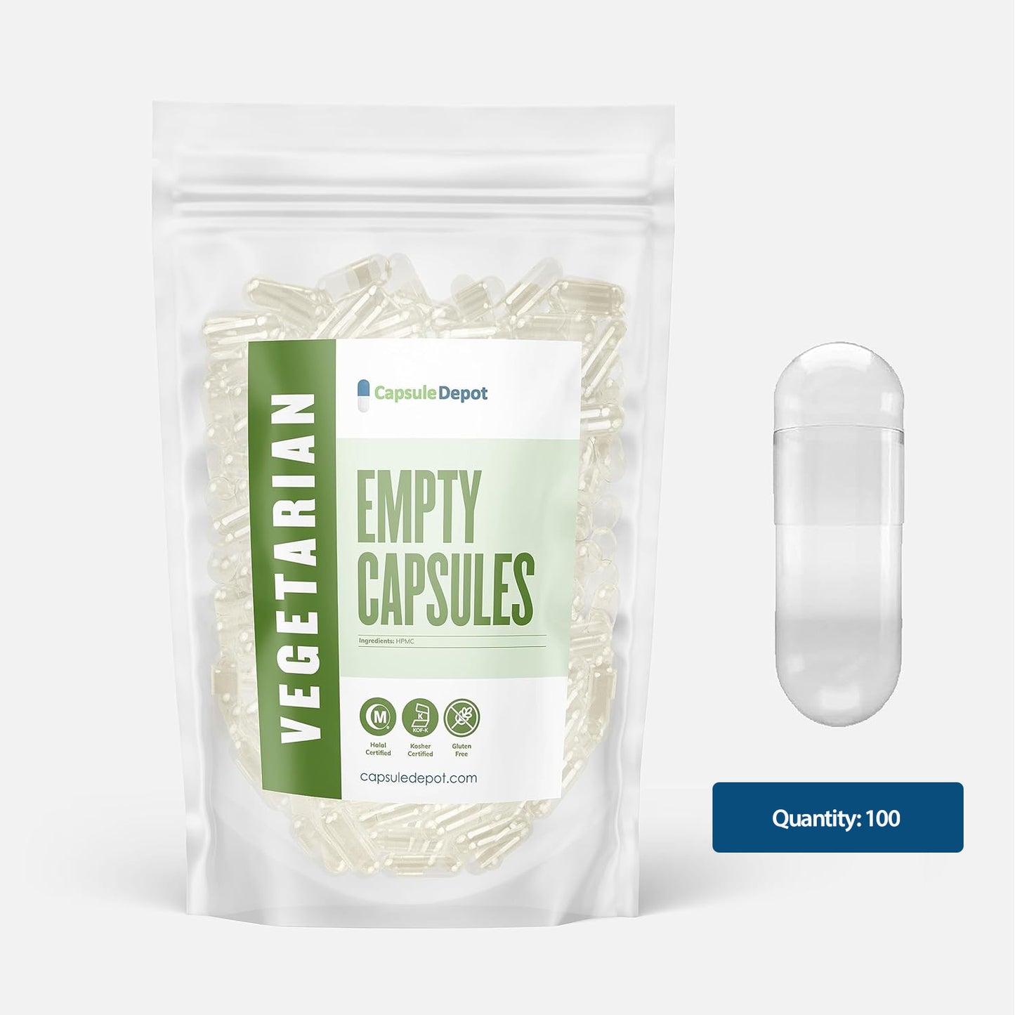 Size 0 Empty Vegetarian Capsules (HPMC) -Capsule Depot