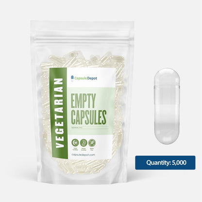 Size 000 Empty Vegetarian Capsules (HPMC)  - Capsule Depot