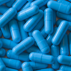 blue empty capsules