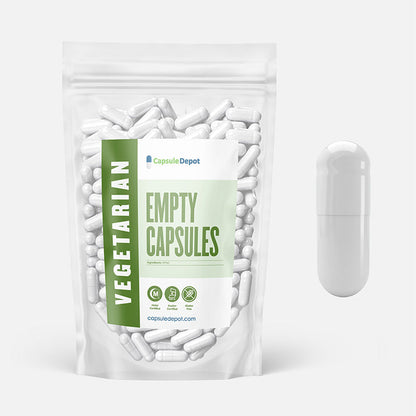 Capsule Depot - Clear Size 4 Empty Vegetarian Capsules - Empty Pill Capsules - White,1000