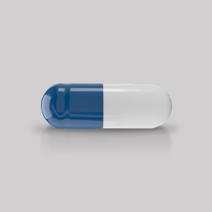 Dark Blue and white bulk gel capsule 0
