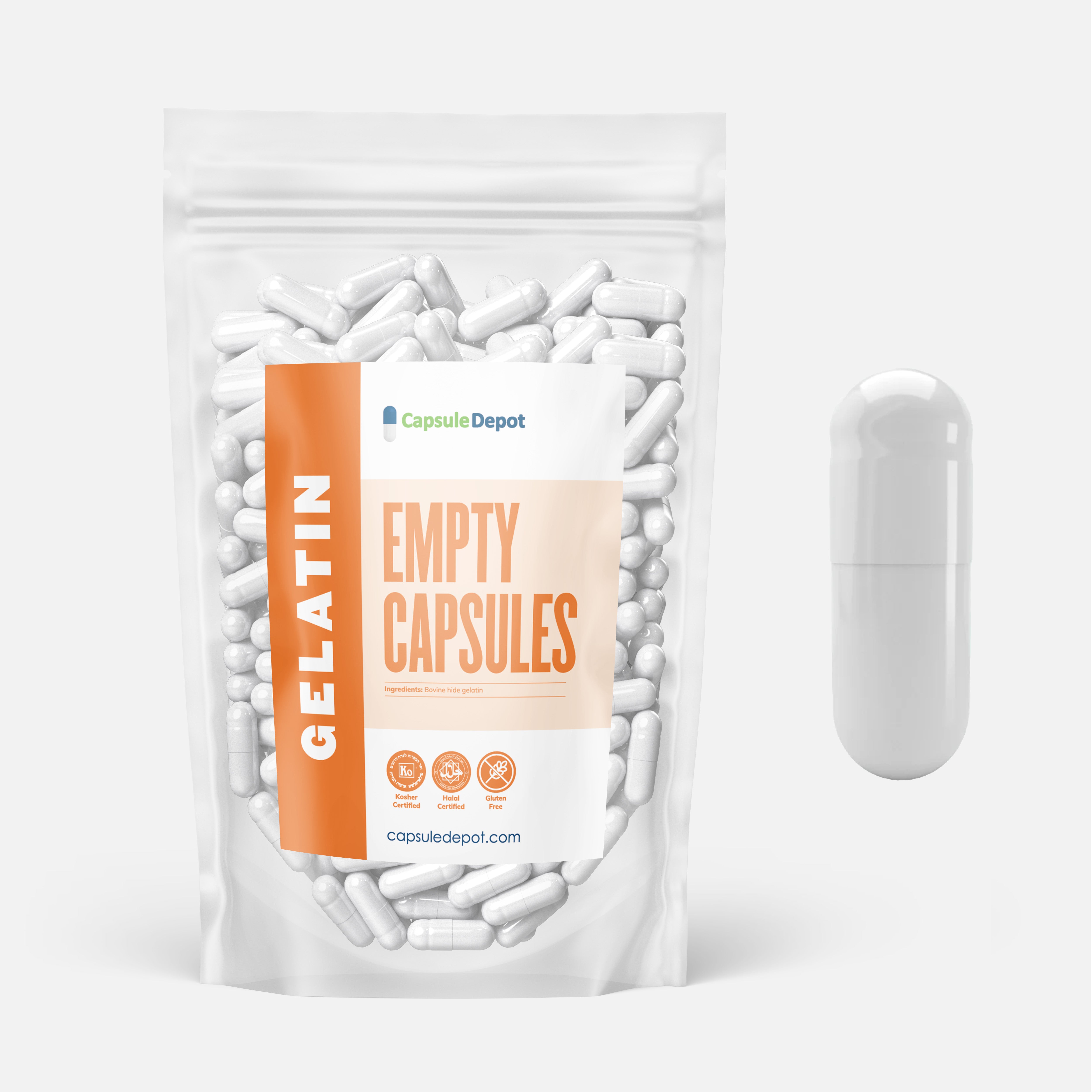 Capsule Depot - Size 0  Empty Gelatin Capsules - Empty Pill Capsules